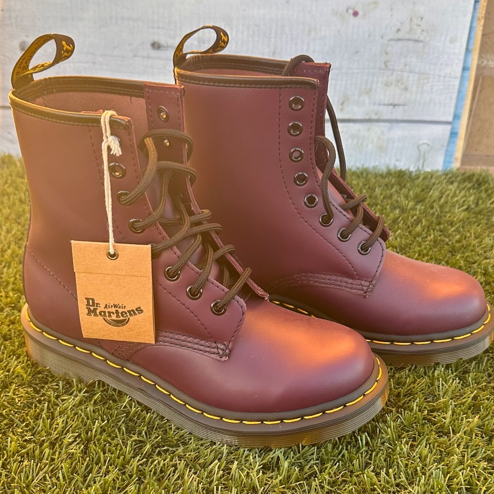 Dr. Martens Cherry Red Combat Boots